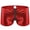 Red, variant on Men's Solid Color Boxer Briefs Metallic Shiny Intimate Lingerie Underwear with Zipper