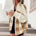 thumbnail image 2 of Womens Waffle Knit Shacket Boyfriend Shirt Jacket Button Down Blouse Loose Fit Long Sleeve Tops, 2 of 5