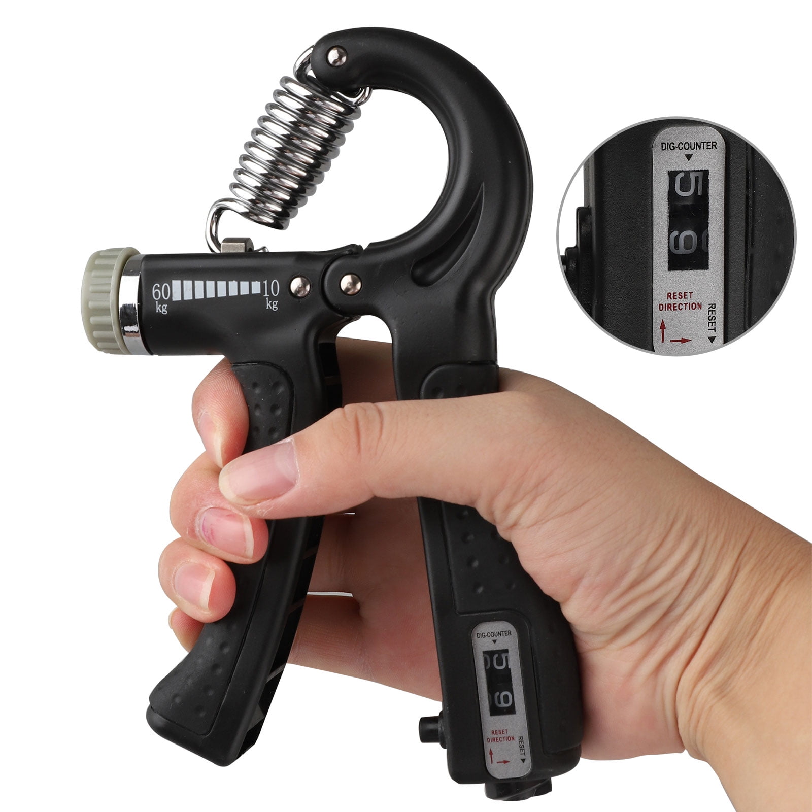 Adjustable Hand Grip Strengthener Dig-Counter Set Exerciser Kit Grippers Forearm 