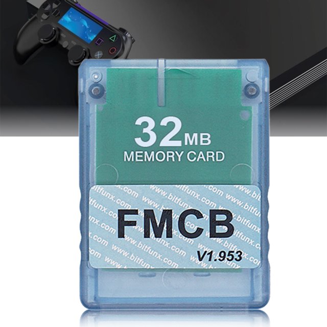 Estuche transparente para tarjeta de memoria FMCB V1.953 de 8MB/16MB/32MB/64MB para consola de juegos PS2