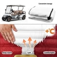 thumbnail image 6 of XYZCANDO Christmas Santa Suit 2-Seat Golf Cart Seat Cover | Non-Slip Washable Terry Cloth with 4 Storage Pockets | Universal Fit for EZGO Club Car, 6 of 8