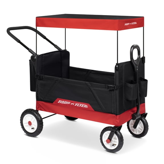 Radio Flyer All-Terrain Kid & Cargo Push Folding Wagon, Air Tires