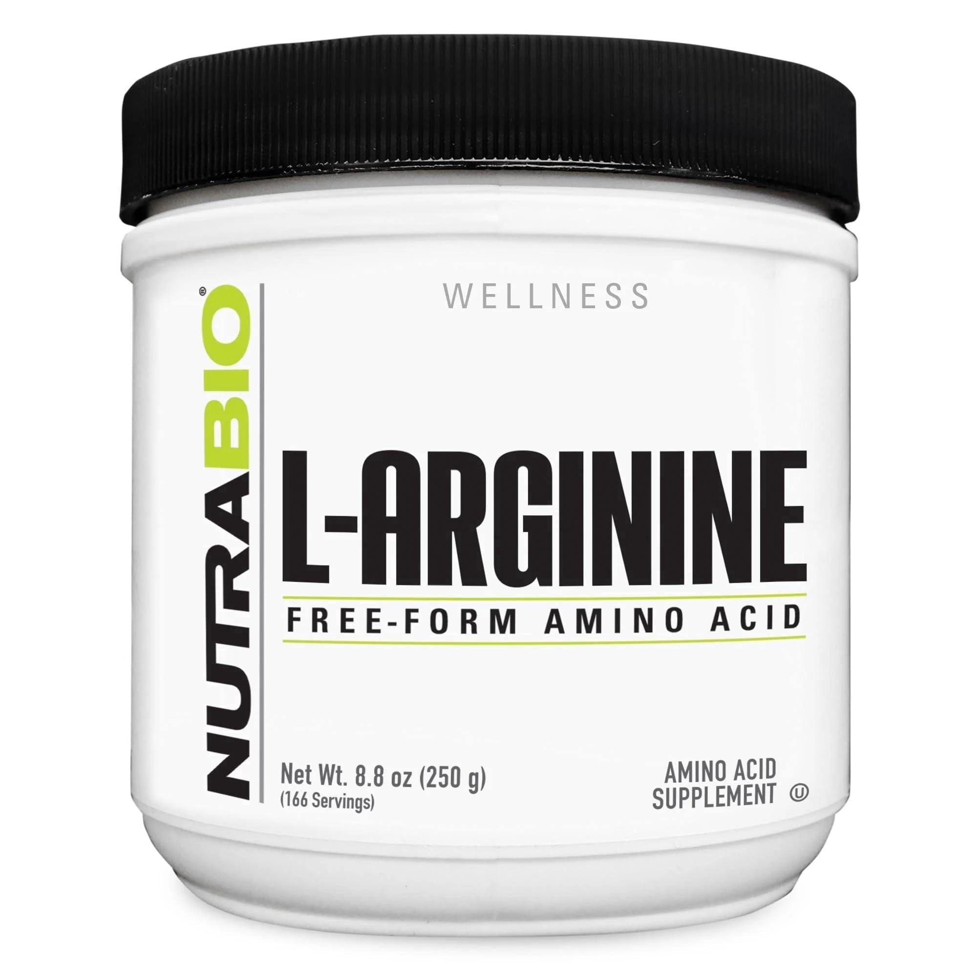 NutraBio L-Arginine Supplement, 750mg – Nitric Oxide Precursor, Supports Blood Flow, Vascular Health, and Muscle Growth, 250g