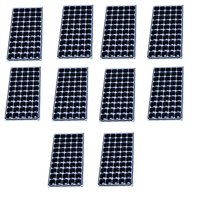 PVCS 50 Cells Seedling Trays- BPA Free Plastic Gardening Germination Trays for Home