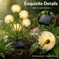 thumbnail image 5 of Rirool Solar White Hydrangea Garden Stake Lights, 3-Head Warm White LED Outdoor Waterproof Flower Pathway Lights for Yard Lawn Patio, Classic Dusk-to-Dawn Landscape Decor, 2 Pack, 5 of 8