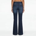 thumbnail image 4 of WXLWZYWL Flared Jeans for Women High-Waisted Slim-Fit Flared Jeans Comfortable Stretch Dark Blue Long Denim Pants, 4 of 5