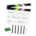 thumbnail image 2 of Directores de películas Tlapboard,Directores de películas Tapato de artilla acrílica,Película Blapper Board Slate Movie Movie Clap Board,Película de cine de cine con Erase con Pen, 2 of 8