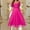 Hot Pink, variant on Umbreon Summer Wedding Guest Dresses for Women Short Sleeve Cre W Neck Midi Dress Solid Color Back Less Porm Dress Formal Evening Gowns