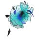 thumbnail image 3 of SAYOO Sombrero de mujer elegante tela de malla plegada con flores adornadas con cornisa ancha SAYOO  moda, 3 of 4