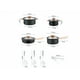 thumbnail image 2 of Batería De Cocina Conjunto De 12 Cazuelas Xtellar negro Con Revestimiento Antiadherente, 2 of 4