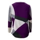 thumbnail image 5 of ICHUANYI Clearance Women Fashion Casual Round Neck Buttons Geometric Contrast Color Long Sleeve T-Shirt Top(Purple, M) ICHUANYI WER2023080707775, 5 of 5