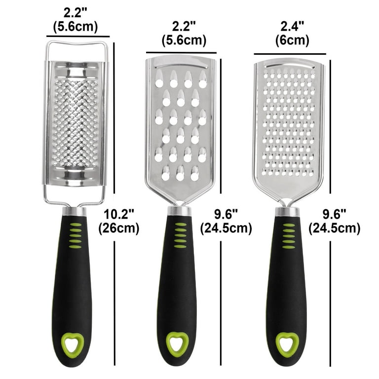 Hand Held Cheese Graters Set in Gift Box for Kitchen Stainless Steel, Mini  Cheese Grater with Handle Set of 5, Lemon Zester with Cleaning Brush for