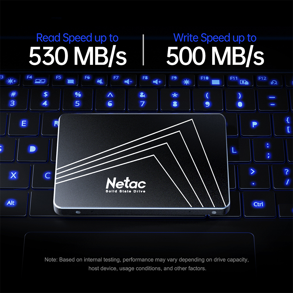 Netac 120GB SSD 2.5 inches SATA III Internal Solid State Hard Drive for PC Laptop, up to 550MB/s