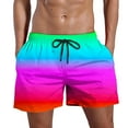 thumbnail image 1 of Aayomet Men'Swim Shorts Comfortable Men'S Gradient Beach Pants (Red, S), 1 of 3