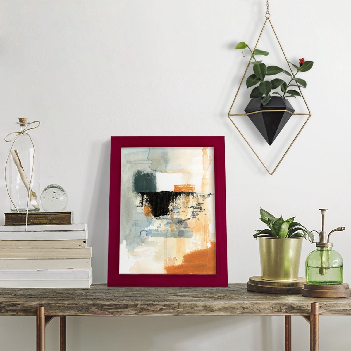 Seria IV - Framed Print w/glass - Cherry Red