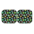 thumbnail image 3 of Uemuo Geometric Dinosaur Printed 2 PCS Car Windshield Sun Shade, Auto Sun Heat and UV Rays Blocker, Foldable Automotive Front Window Sunshade Protector, 3 of 7