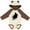 Natural & Brown w Ears, variant on Rodeo Rider Team Roping Boys Long Sleeve Baby Bodysuit