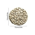 thumbnail image 3 of Woven Coasters under $5! Yrmaups 15 In Natural Corn Husk Woven Coasters, Home Coasters and Heat-resistant Mat, Woven Rustic Style Rattan Table Mat, Set of 15, 3 of 6