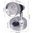 thumbnail image 6 of AURORA TRADE Book Light White, Reading Light Silver Color Warm White Light 10-30V High Brightness LED Spot Lamp for Boat, 6 of 8