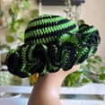 thumbnail image 4 of Ruffled Hat Knitted Exaggerated Individual Style Dome Bright Colors Elastic Anti-slip Keep Warm Cap Parties Photo Prop Adjustable Headwear, 4 of 8