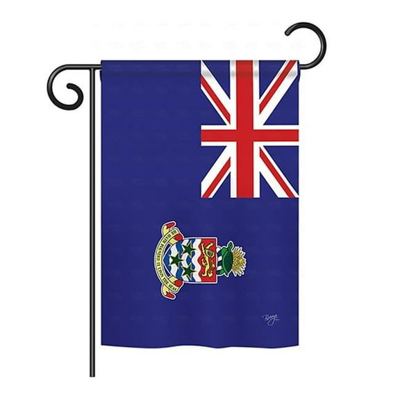 Breeze Decor BD-CY-GS-108266-IP-BO-D-US15-BD 13 x 18.5 in. Cayman Islands Flags of the World Nationality Impressions Decorative Vertical Double Sided Garden Flag Set with Banner Pole