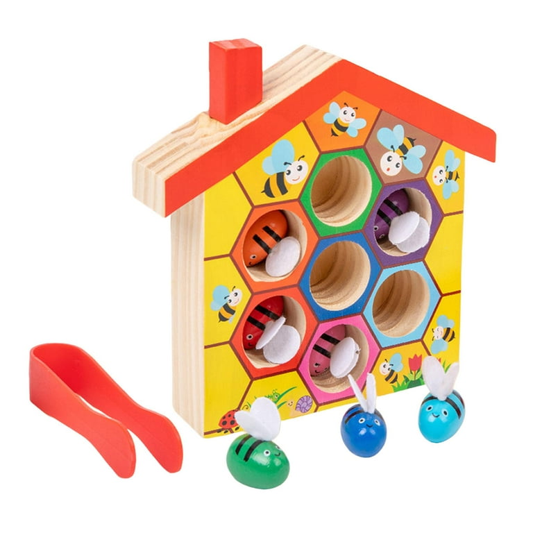 HNT Kids 4 Colour Wooden Game Montessori Teaching Aids Early,  montessori-matching-holzspielzeug 