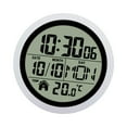 thumbnail image 4 of Reloj de ducha digital con indicador de fecha y temperatura interior, reloj de pared pequeño para cocina Plata, 4 of 8