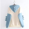 thumbnail image 3 of Sudadera de dinosaurio para mujer, camisetas de empalme de manga larga, sudaderas con capucha bonitas de dibujos animados, jersey informal para adolescentes y niñas Zhivalor WMZL-2134-29, 3 of 4