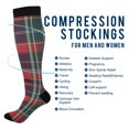 thumbnail image 2 of FORMRS Womens Knee High Socks Casual Long Thick Travel Daily Wear, 1 Pair, Warm Tartan Mosaic, 2 of 6