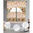 thumbnail image 2 of Orange Fall Pumpkins Swag Curtains for Living Room/Bedroom Windows, Leaf Squirrel Country Plaid Farmhouse Kitchen Curtains and Valances Set 36 Inch Length, Swags Valance Curtain Panels, 2 of 5