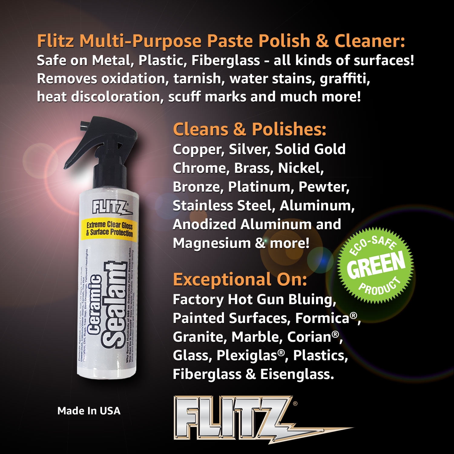 Flitz Sealant Spray Bottle W-Microfiber Polishing Cloth - 236ml-8oz