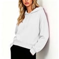 thumbnail image 6 of Womens Oversized Hoodie Sweatshirt Aesthetic Drop Shoulder Drawstring Long Sleeve Pullover Solid Casual Basic Loungewear Tops., 6 of 7