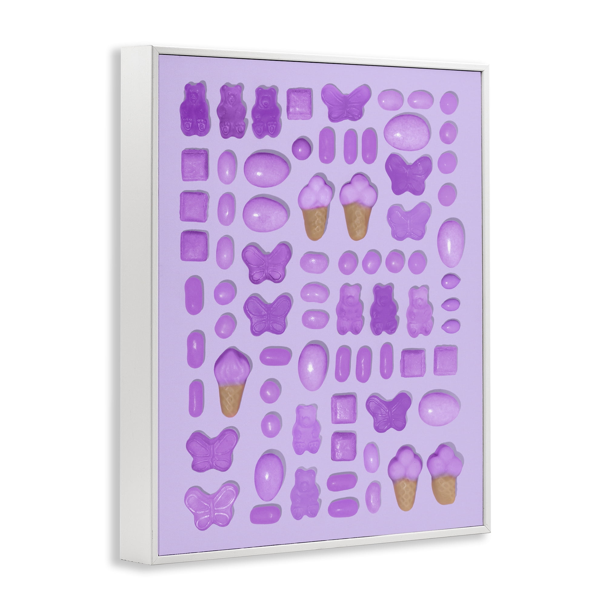 Stupell Industries Lilac Purple Toned Candies White Framed Giclee Art, design by LISH Creative
