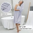 thumbnail image 5 of Jessy Home 8 Piece Towel Set Oversized Soft Cozy Towels 600 GSM Light Purple Plush Towel Set, 5 of 8