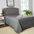 thumbnail image 2 of Mainstays 4-Piece 300 Thread Count Grey- CVC Cotton Blend Bed Sheet Set, Queen (Adult), 2 of 6