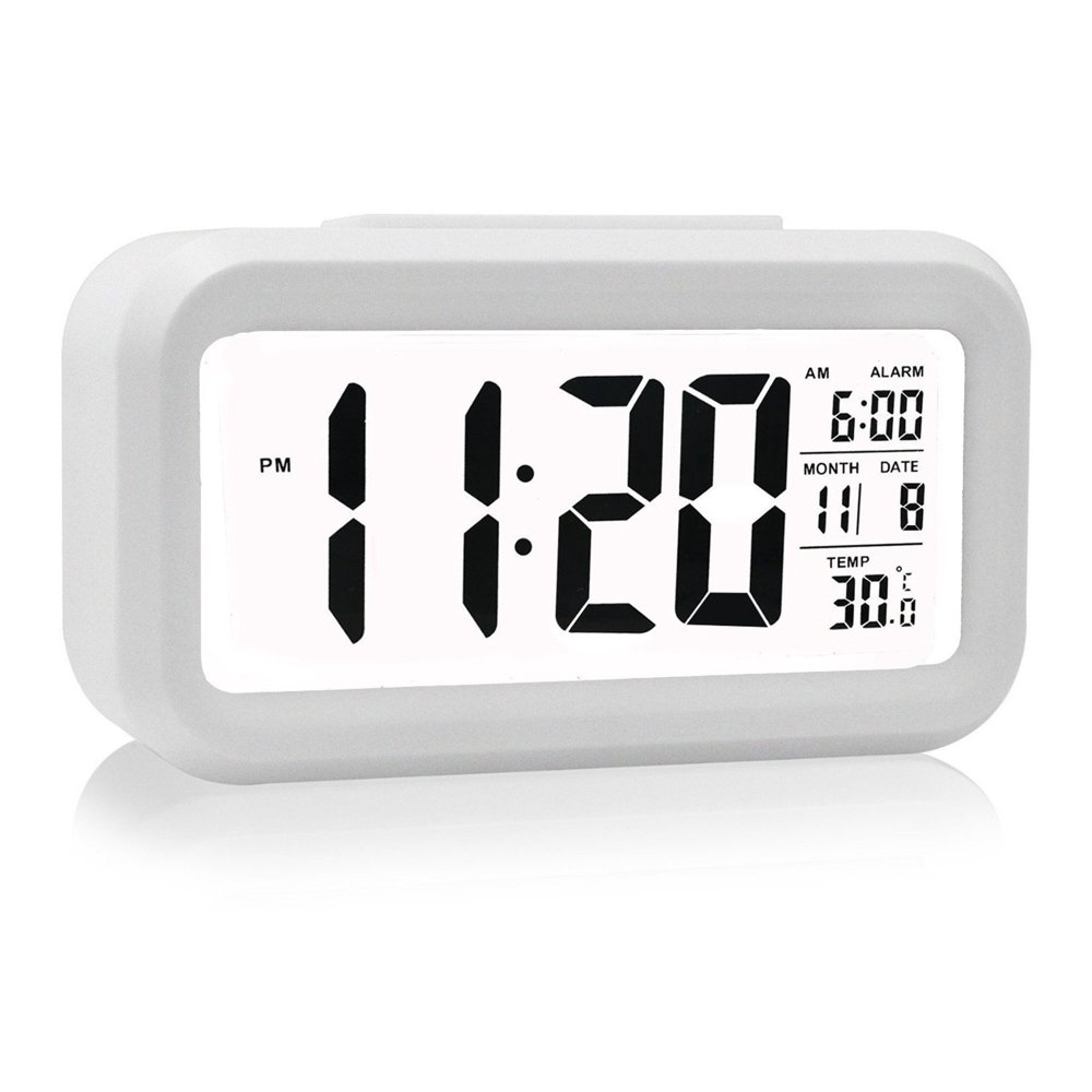Alarm Clock,Travel Alarm Clock,Battery Operated Smart Backlight Alarm
