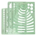 thumbnail image 1 of EIGTHTAIL4PCS Geometric Drawing Templates Architect Scales DIY Measuring Rulers, 1 of 6