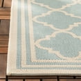 thumbnail image 3 of SAFAVIEH Beach House Nima Trellis Indoor/Outdoor Area Rug Aqua/Cream, 5'3" x 7'6", 3 of 7