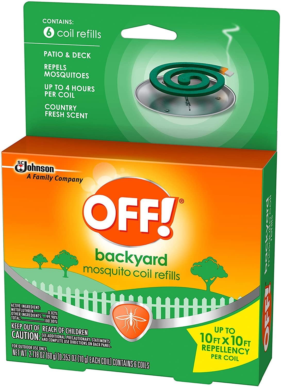 OFF! Mosquito Coil Refills, 6 CT Pack of 10