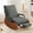Dark Gray, variant on HDHNBA Upholstered Adjustable Glider Rocking Chair with Footrest Side Pocket for Nursery Living Room, Beige