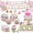 Pink Farm, variant on Pink Farm Animals Birthday Decorations,161pcs Party Decorations Include Tablecloth,Plate and Napkin,Cup,Fork,Banner,Balloon,Cake Topper,Hanging Swirls, Farm Animals Themed Party Decorations Serve 24