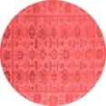 thumbnail image 1 of Ahgly Company Indoor Round Oriental Red Industrial Area Rugs, 7' Round, 1 of 4