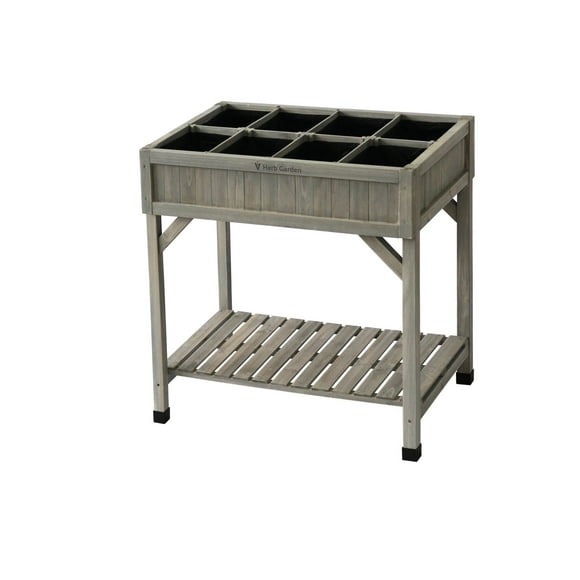 VegTrug Raised Herb Garden Bed Planter - Grey