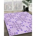 thumbnail image 3 of Ahgly Company Machine Washable Indoor Square Transitional Purple Area Rugs, 7' Square, 3 of 7
