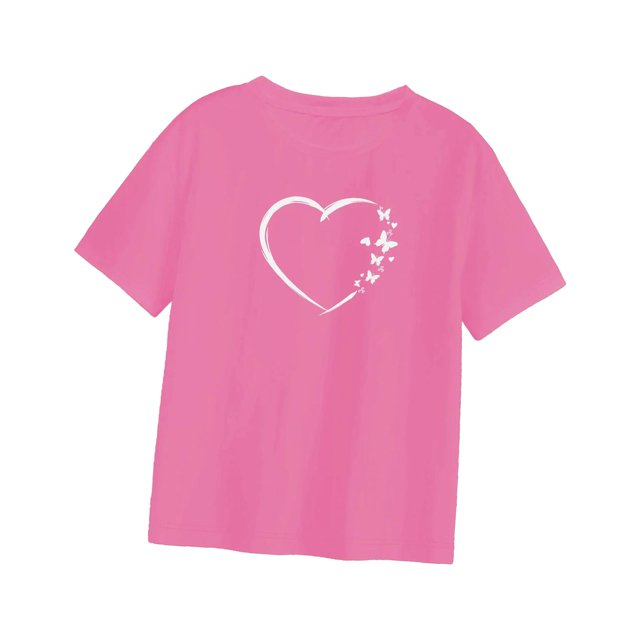 Camisetas de manga corta para mujer, ropa holgada, ropa de calle cómoda y elegante, camisetas con cuello redondo para deportes de desplazamiento ROSA ROSA