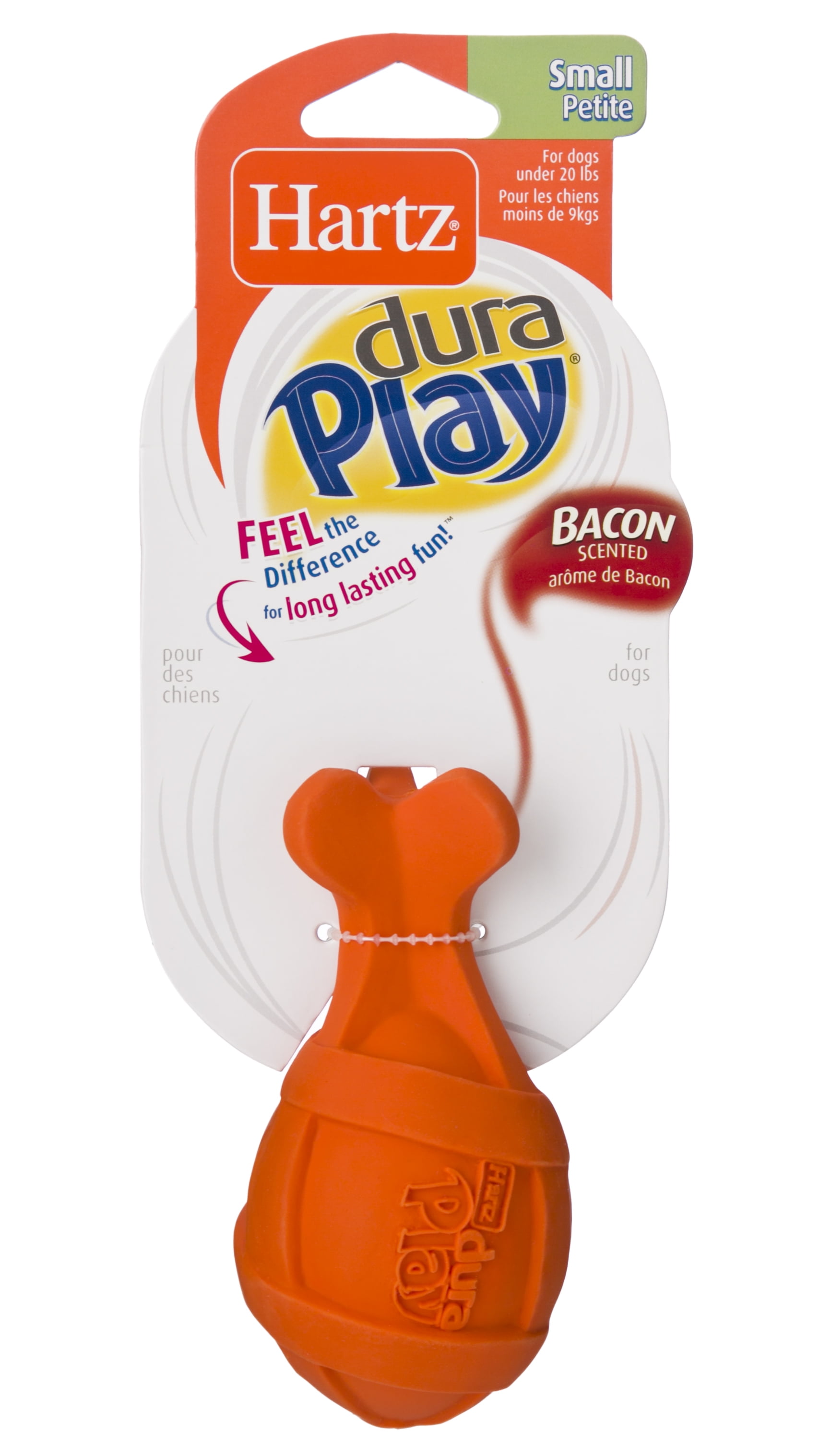 Hartz Dura Play Rocket Bacon Scented Latex Dog Toys, Small Walmart