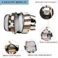 thumbnail image 3 of FORMRS Unisex School Backpack 17" Student Travel Bag with Laptop Compartment, Beige Abstract Dots, 3 of 7