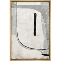 IDEA4WALL Framed Canvas Wall Art Grunge Retro Industrial Geometric Eye Abstract Digital Art Nordic Multicolor Boho Print Contemporary for Living Room, Bedroom, Office - Natural 24"x36"