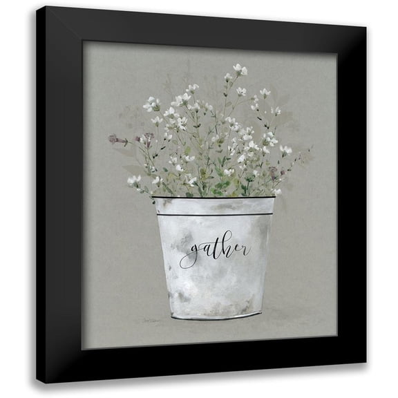 Robinson, Carol 12x14 Black Modern Framed Museum Art Print Titled - Bouquet of Grace Bucket Gather