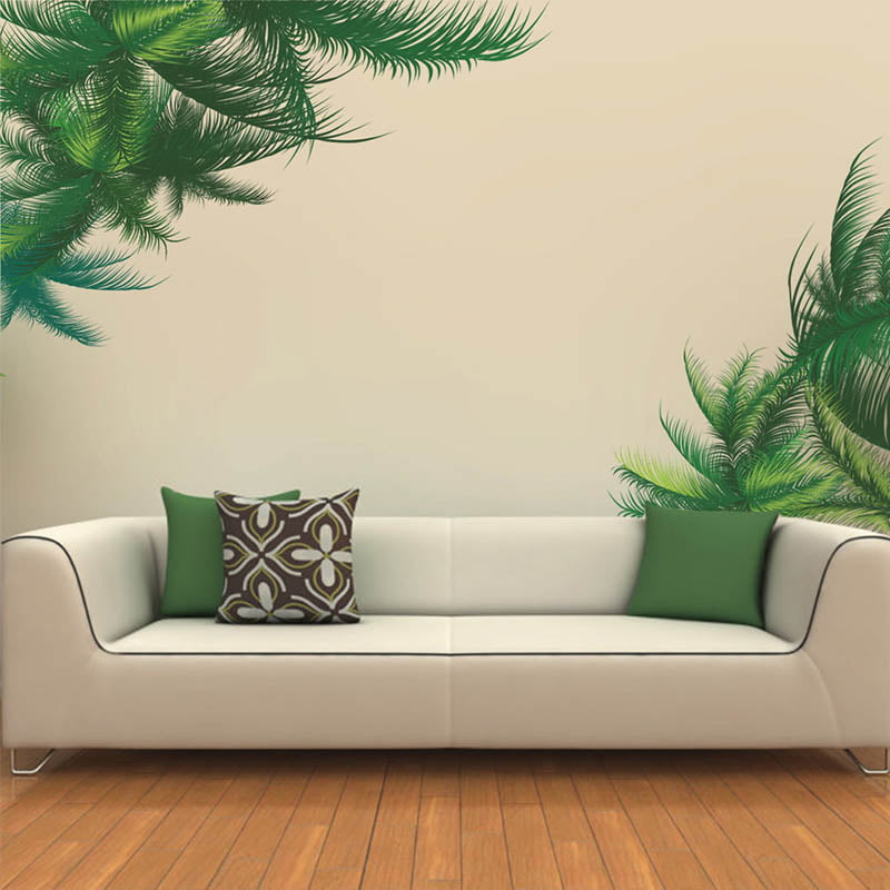 Wall Sticker Decal Plant Mural Living Room Green Leaf Art DIY Home Decor 